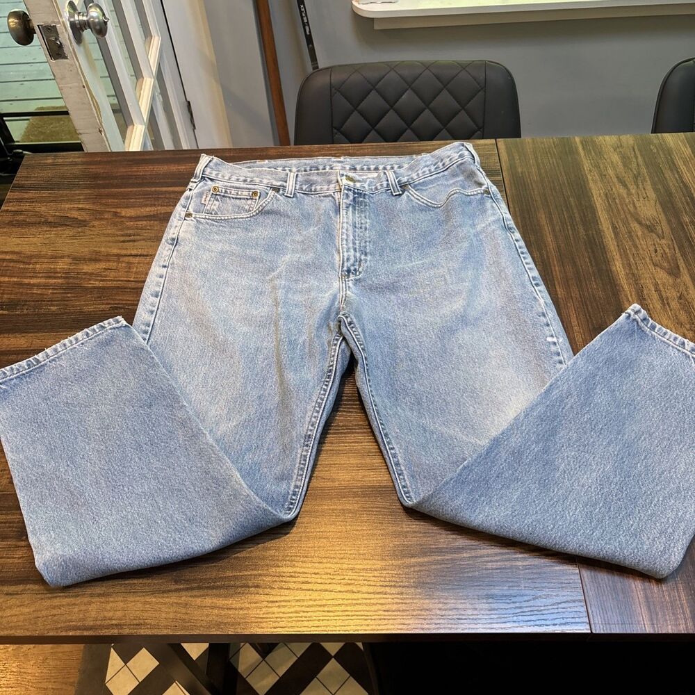 Carhartt Mens B18-DST Traditional Fit Straight Leg Light Wash Jeans 38 x 30